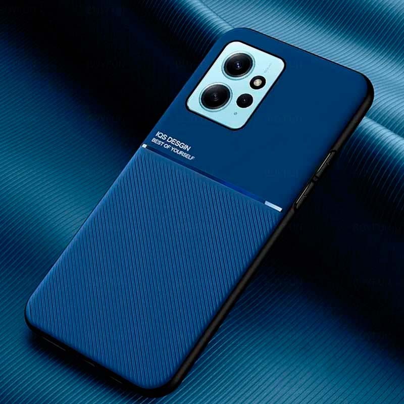 Coque en simili silicone Magnetic Shockproof bleu pour Xiaomi Redmi Note 12 4G - Ítem2