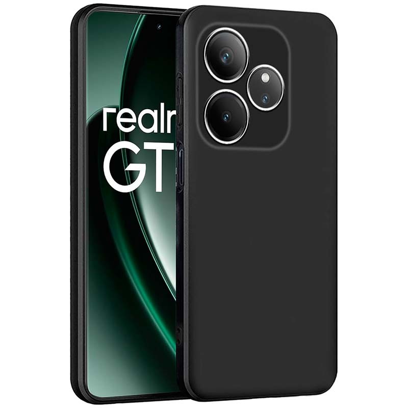 Coque Square Liquid Premium noire pour Realme GT6 - Ítem