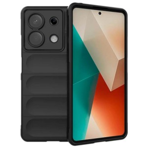 Coque en silicone noire Wave pour Xiaomi Redmi Note 13 5G