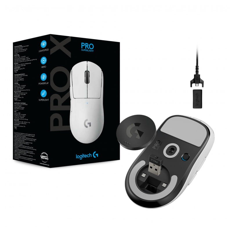 Logitech G Pro X Superlight 25600 DPI Blanc - Souris sans fil - Ítem7