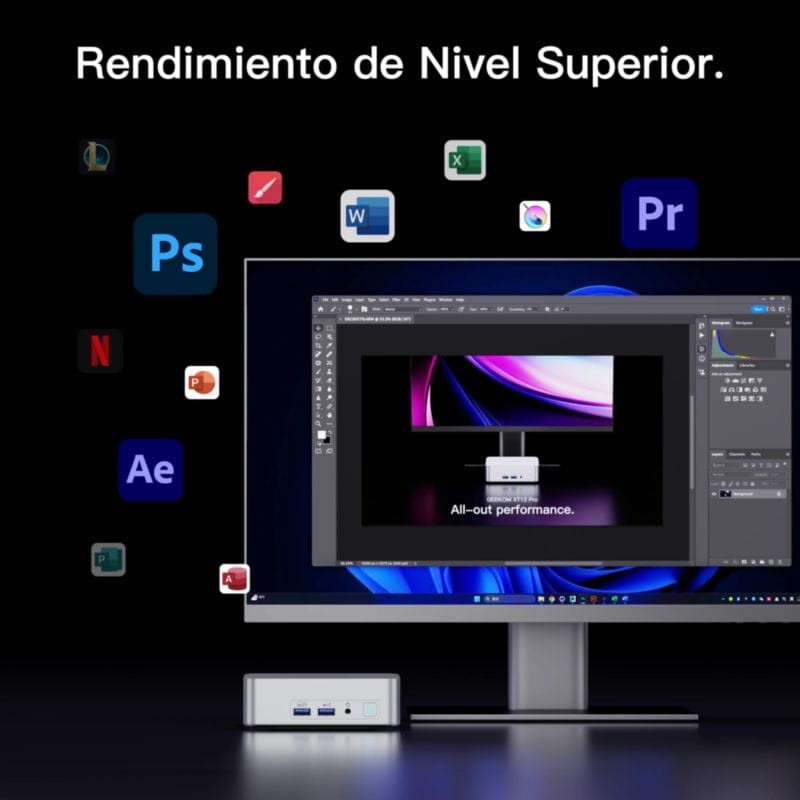 GEEKOM XT12 Pro Intel i9-12900H/32GB/1TB/Win11 Pro - Mini PC - Ítem5