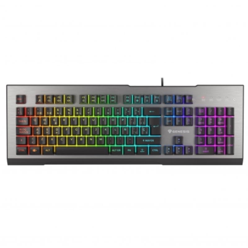 Genesis Rhod 500 RGB 8 ms Preto / Prata - Teclado para jogos - Item