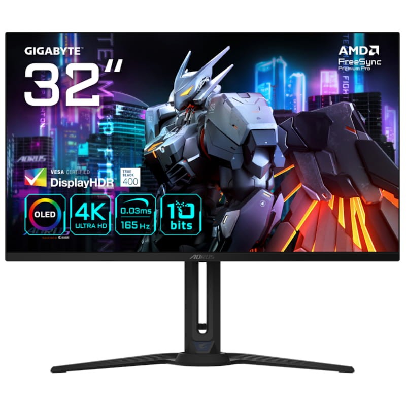 Gigabyte AORUS FO32U 31.5 4K UHD OLED 165 Hz FreeSync Premium Pro Negro - Monitor PC - Ítem