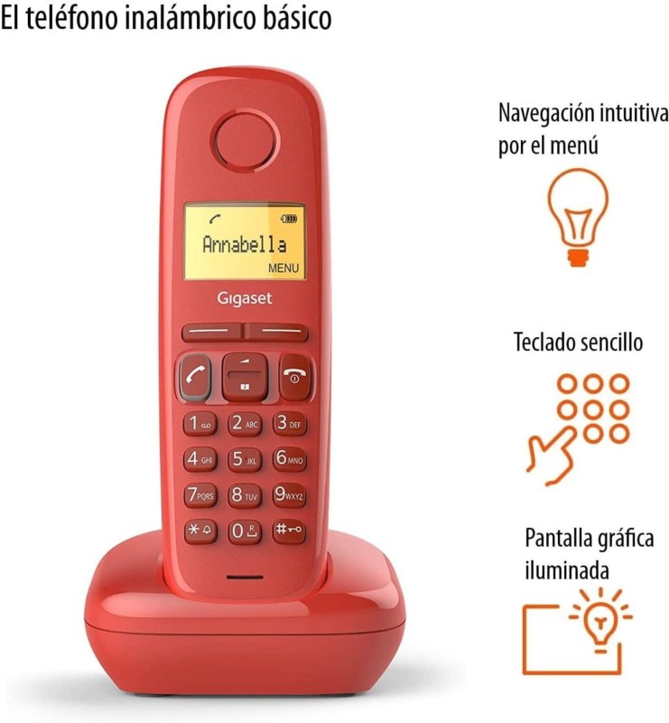 Gigaset A170 DECT/analógico Granate - Teléfono - Ítem3