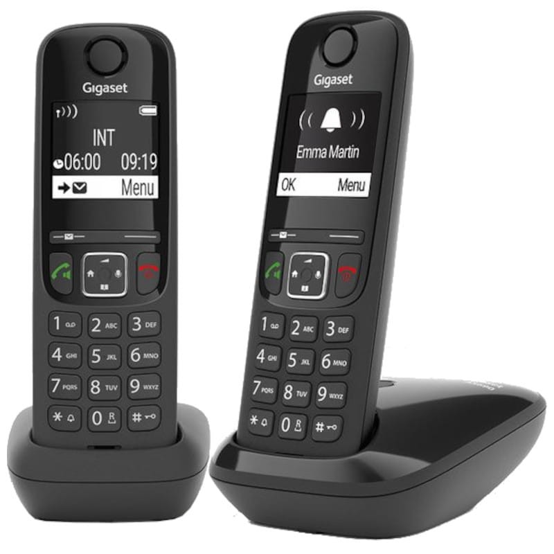 Gigaset AS690 Duo Téléphone DECT/analogique Noir - Téléphone fixe - Ítem