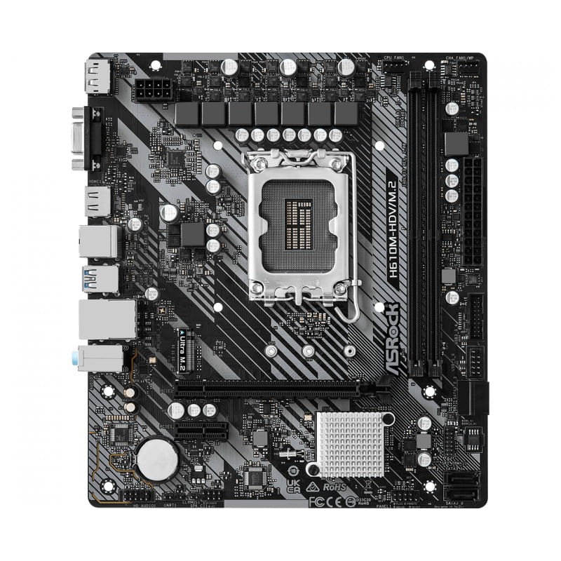 Asrock H610M-HDV/M.2 R2.0 Intel LGA 1700 64GB micro ATX Negro, Gris, Plata - Placa base - Ítem1