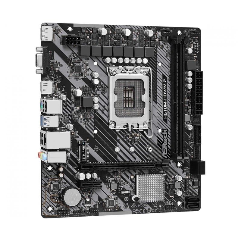 Asrock H610M-HDV/M.2 R2.0 Intel LGA 1700 64GB micro ATX Negro, Gris, Plata - Placa base - Ítem2