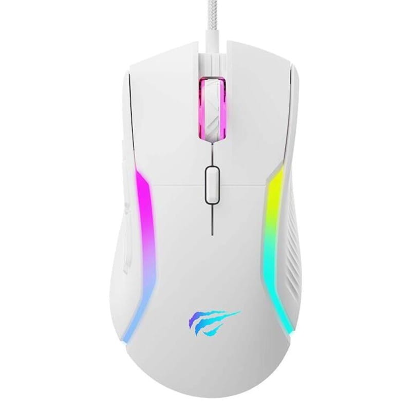 Havit MS1033 RGB 8000 DPI 9 Botões Branco - Rato para jogos - Item