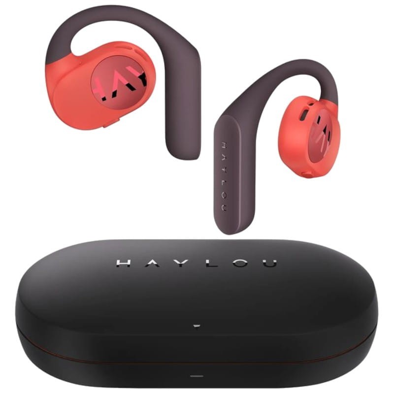 Haylou PurFree OW01 Preto/Vermelho - Auriculares de condução óssea e Bluetooth - Item