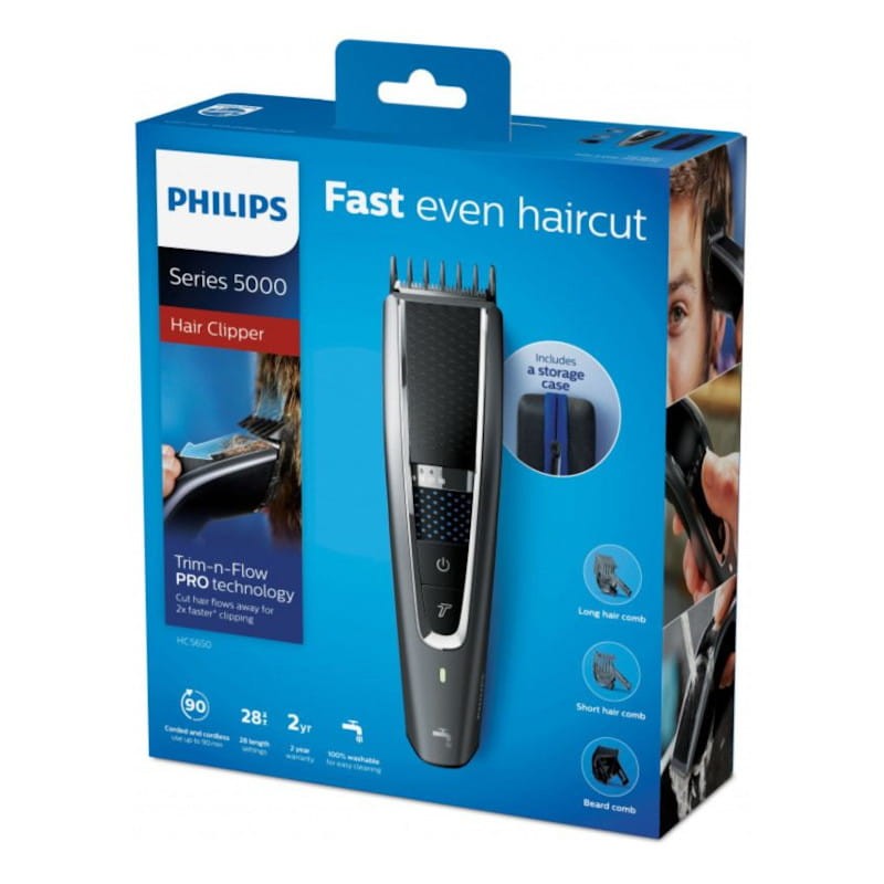 Philips Hair Clipper Series 5000 HC5650/15 Negro/Plata - Cortapelos - Ítem5