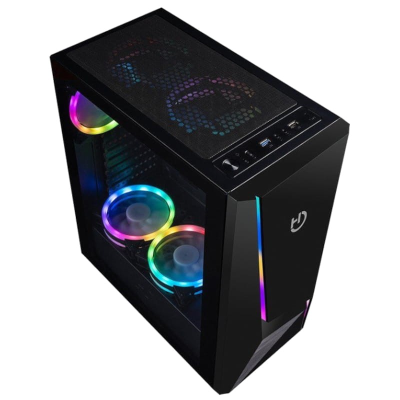 Hiditec V20 PRO ARGB Semitorre Cristal templado Negro - Caja Gaming - Ítem2