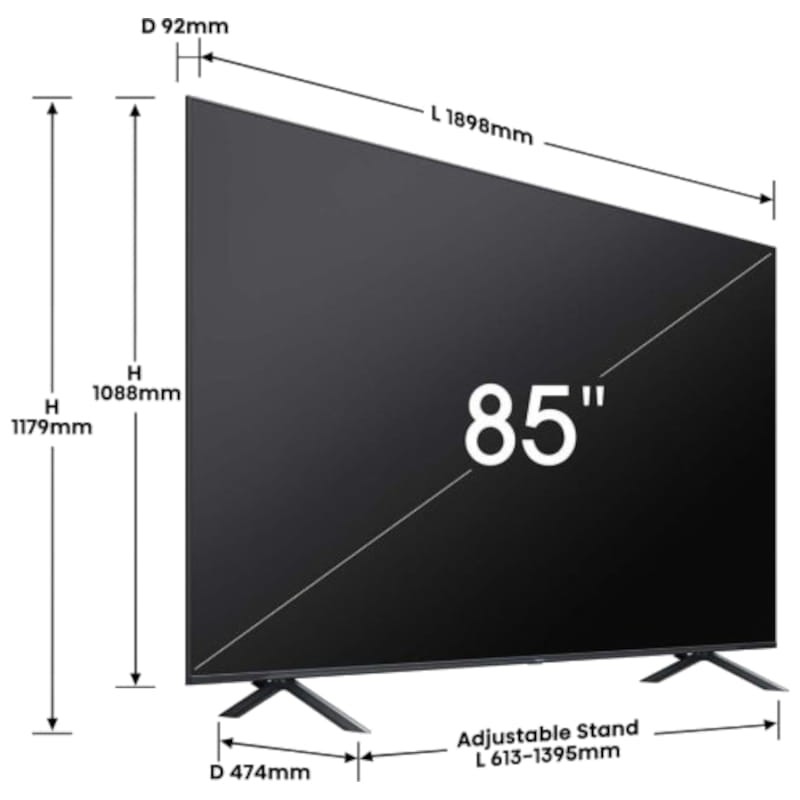 Hisense 85E7NQ 85 4K UHD QLED Smart TV - Televisor - Ítem2