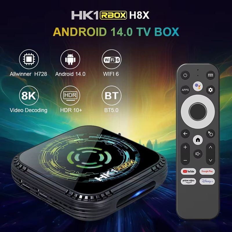 HK1 RBOX H8X Allwinner H728 4GB/64GB Android 14 - Android TV - Ítem1