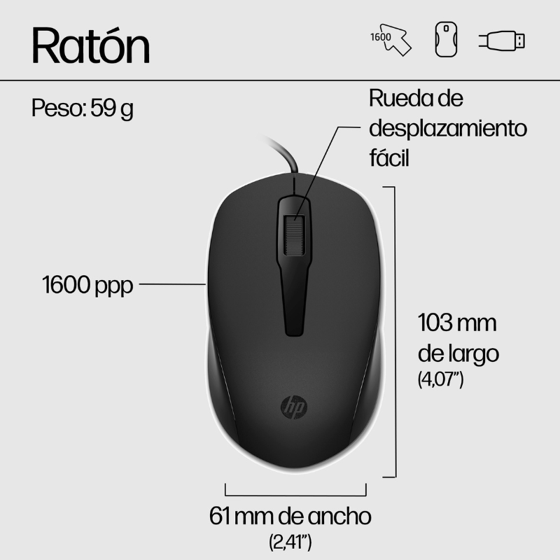 HP 150 - Kit Teclado y ratón con cable - Ítem2