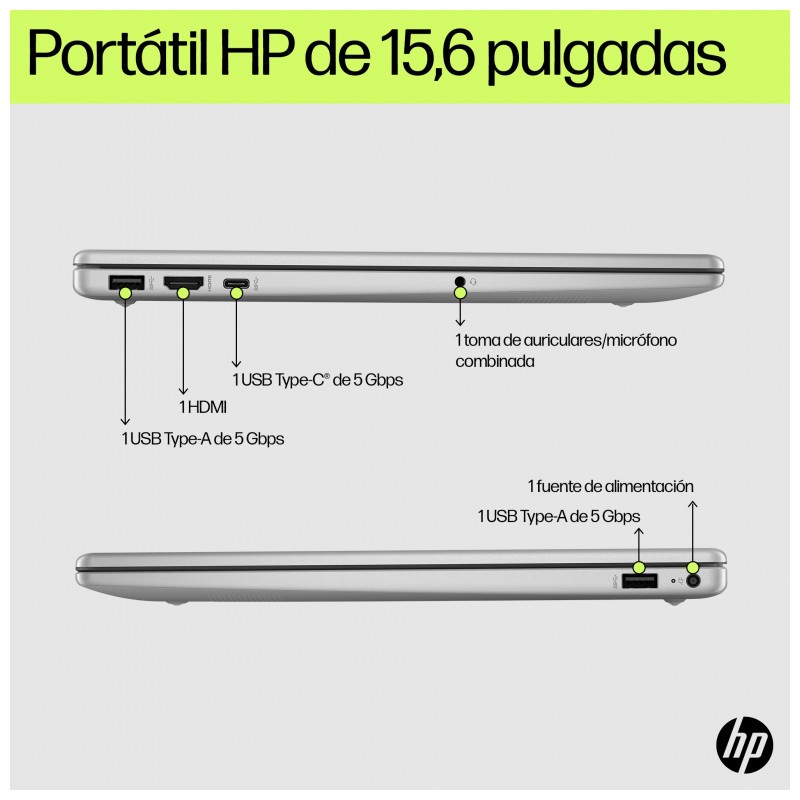 HP 15-fd0027ns Intel Core i3/8GB DDR4/256GB SSD/FreeDOS - Portátil 15.6