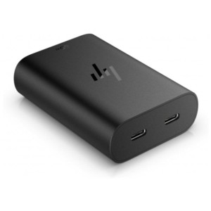 HP 600Q7AA 65 W USB-C 2 Puertos GaN Negro - Cargador portátil