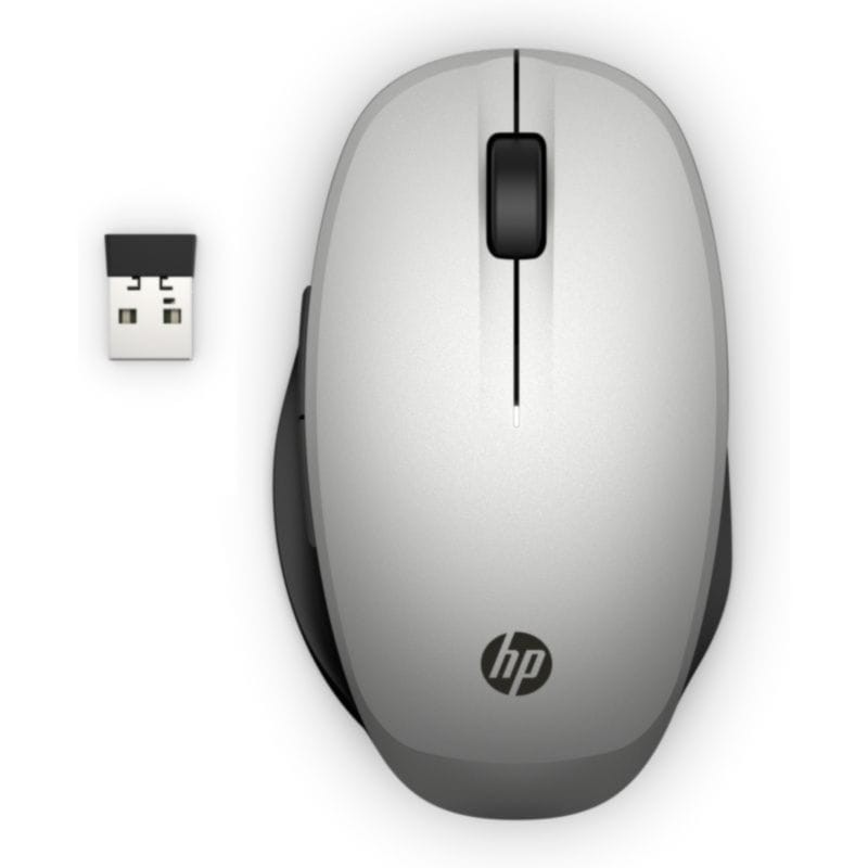 HP Ratón en modo dual Negro/Plata - Ratón inalámbrico - Ítem