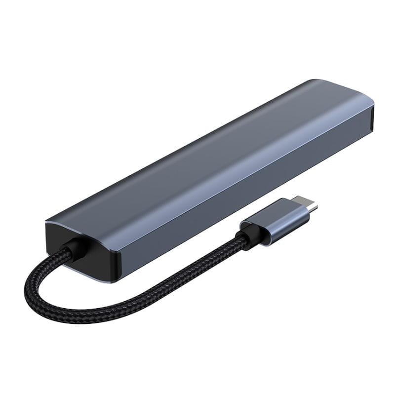 Hub 2210 6 en 1 USB Type-C vers USB 3.2/HDMI/USB Type C Noir - Ítem1