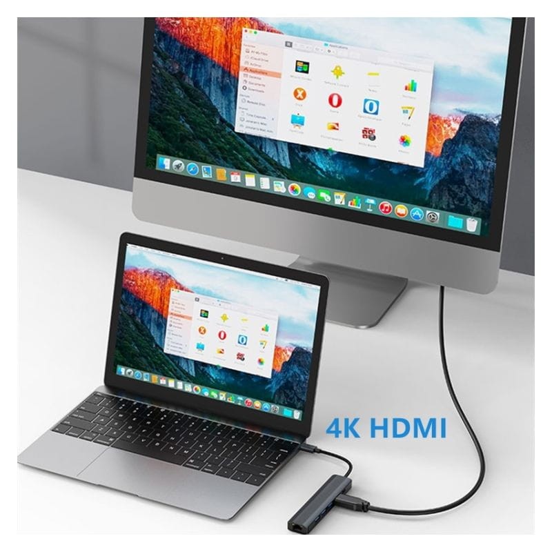 Hub 2210 6 en 1 USB Type-C vers USB 3.2/HDMI/USB Type C Noir - Ítem3