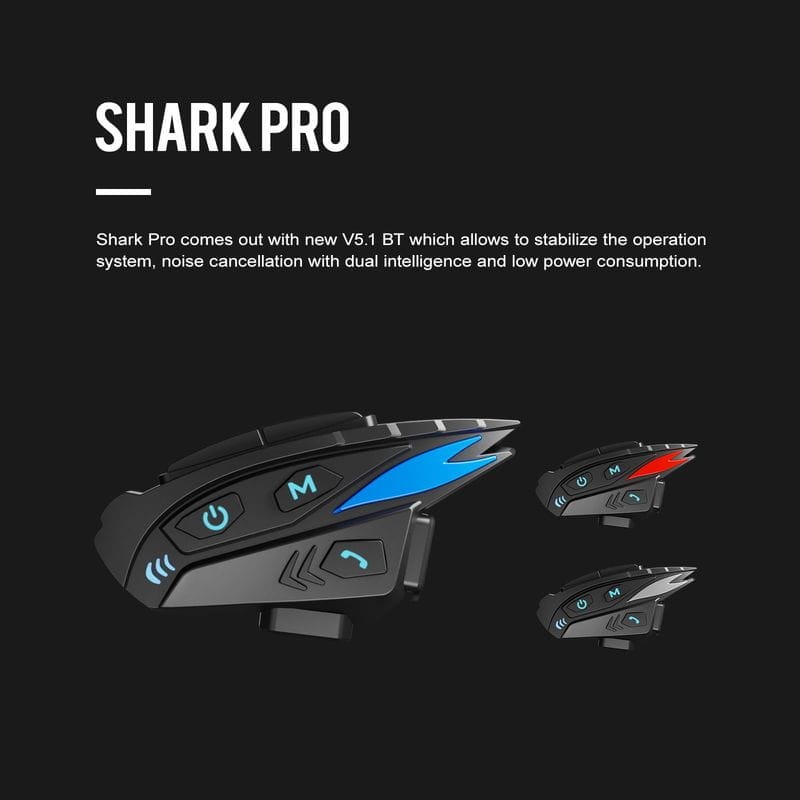 Hysnox Shark Pro Full Duplex para 8 condutores - Intercomunicador para moto - Item2