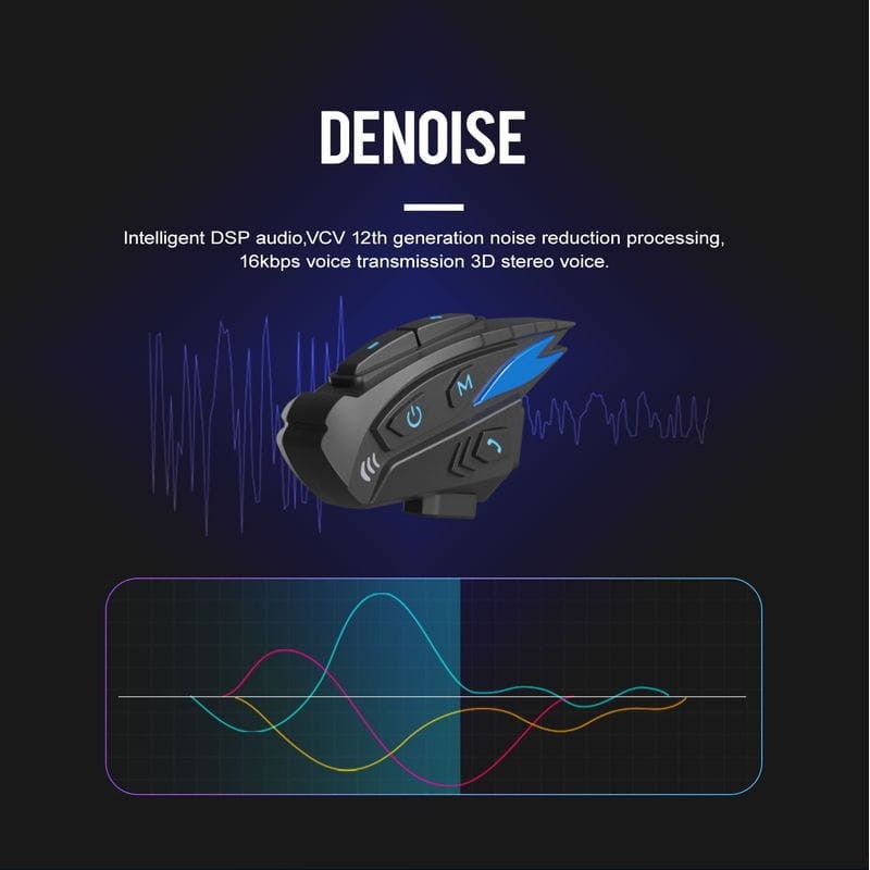 Hysnox Shark Pro Full Duplex pour 8 pilotes - Interphone moto - Ítem5