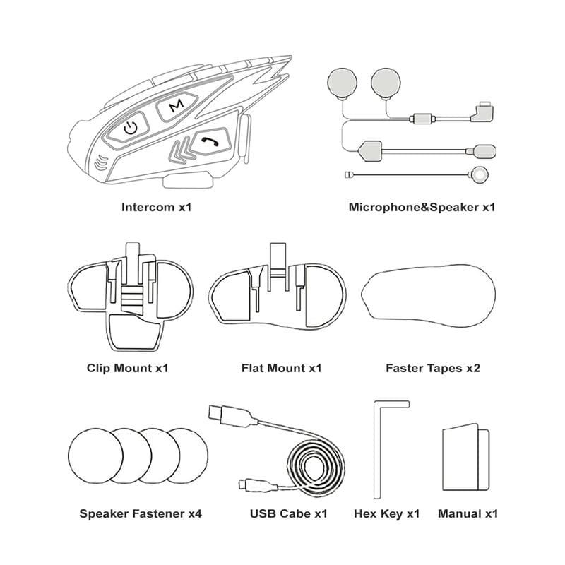 Hysnox Shark Pro Full Duplex para 8 condutores - Intercomunicador para moto - Item9