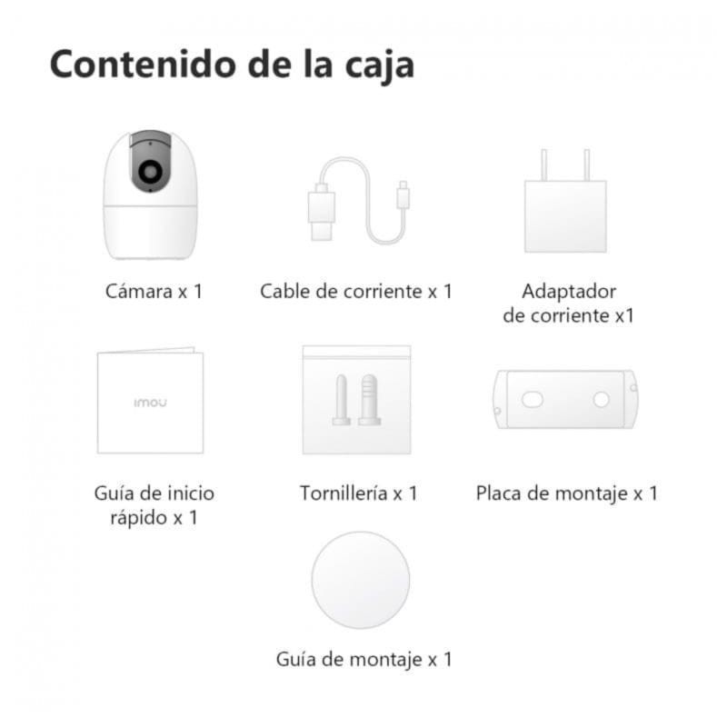 IMOU A1 Visión nocturna 3MP Sensor CMOS Panorámica Blanco - Cámara de seguridad - Ítem8