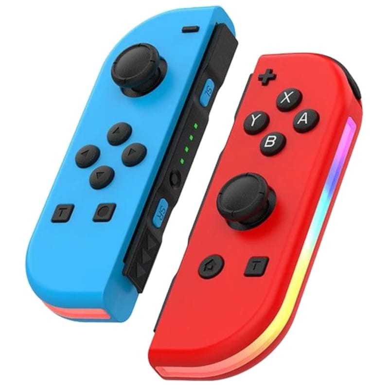 nintendo switch joy con l e r vermelho e azul video game em