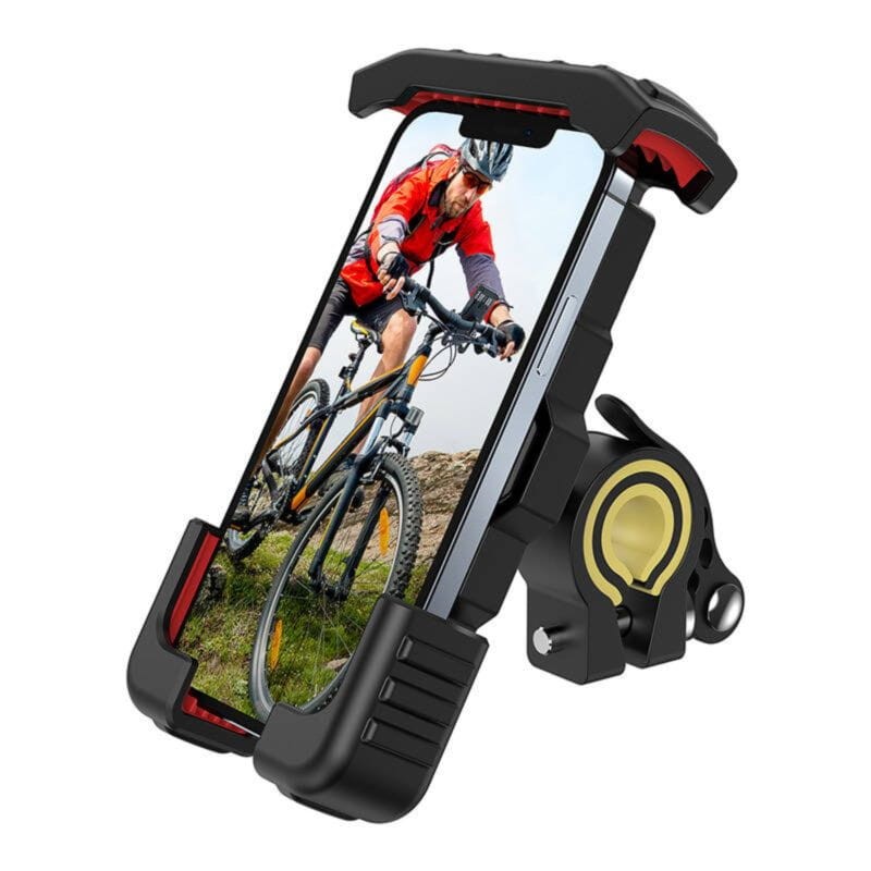 Suporte Metal Smartphone/Telemóvel Joyroom JR-ZS264 Rotação 360° para guiador de Mota/Bicicleta/Trotinete Preto - Item1