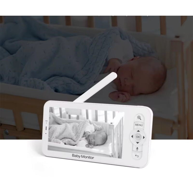 Kingfit Baby-5 Visión nocturna Wi-Fi HD 720P 5” Bidireccional Blanco - Vigilabebés - Ítem4