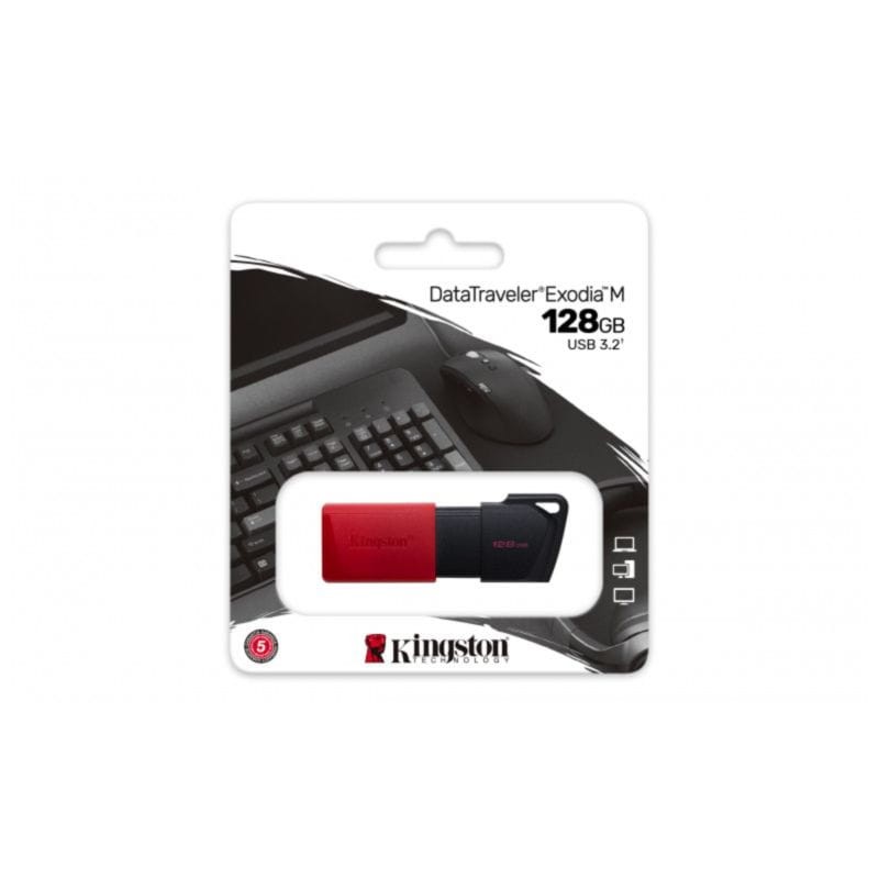 Kingston DataTraveler Exodia M 128 Go USB A Noir/Rouge - Clé USB - Ítem5