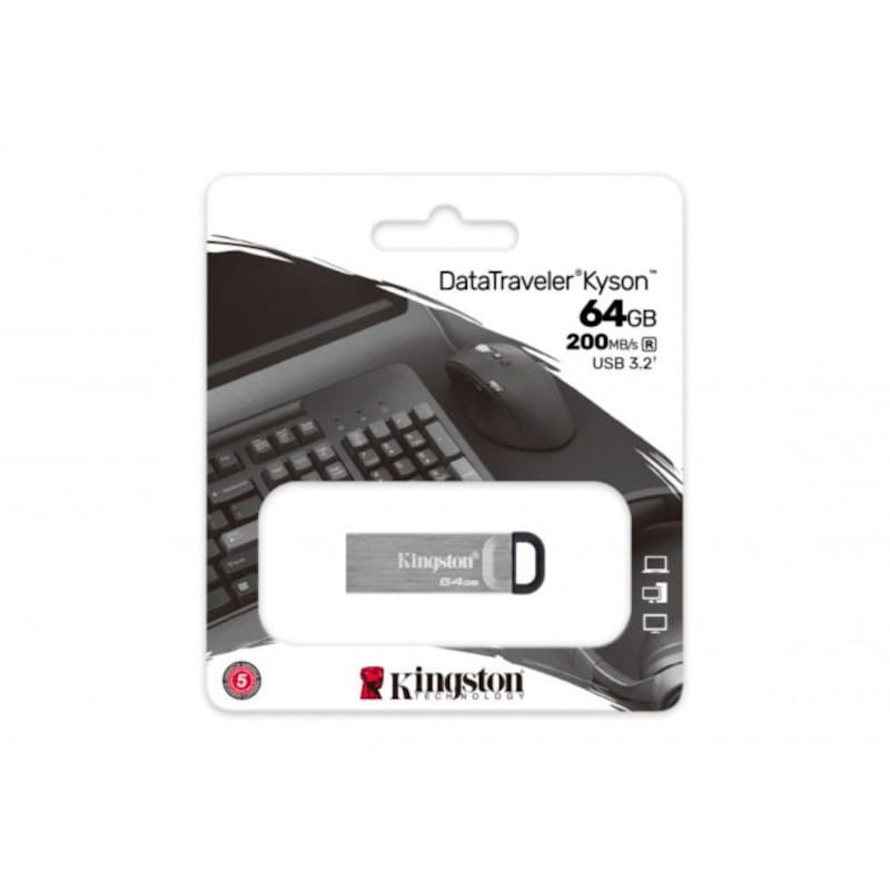 Kingston DataTraveler Kyson 64GB USB A Prata - Unidade Flash USB - Item2