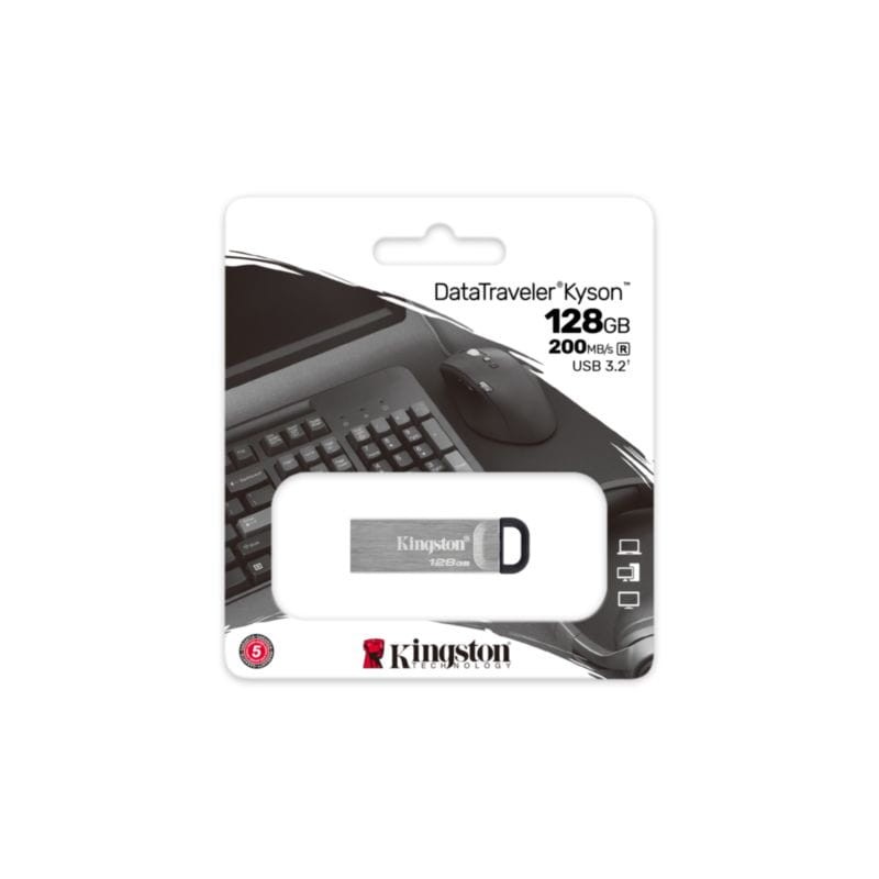 Kingston DataTraveler Kyson 128 GB USB 3.2 Gen 1 Argent - Clé USB - Ítem3