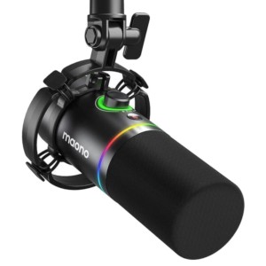 Maono PD200x RGB Noir - Microphone USB pour enregistrement et streaming sur PC