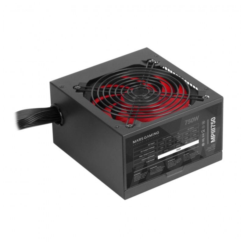 Mars Gaming MPIII750 750W Preto/Vermelho - Fonte de alimentação - Item5