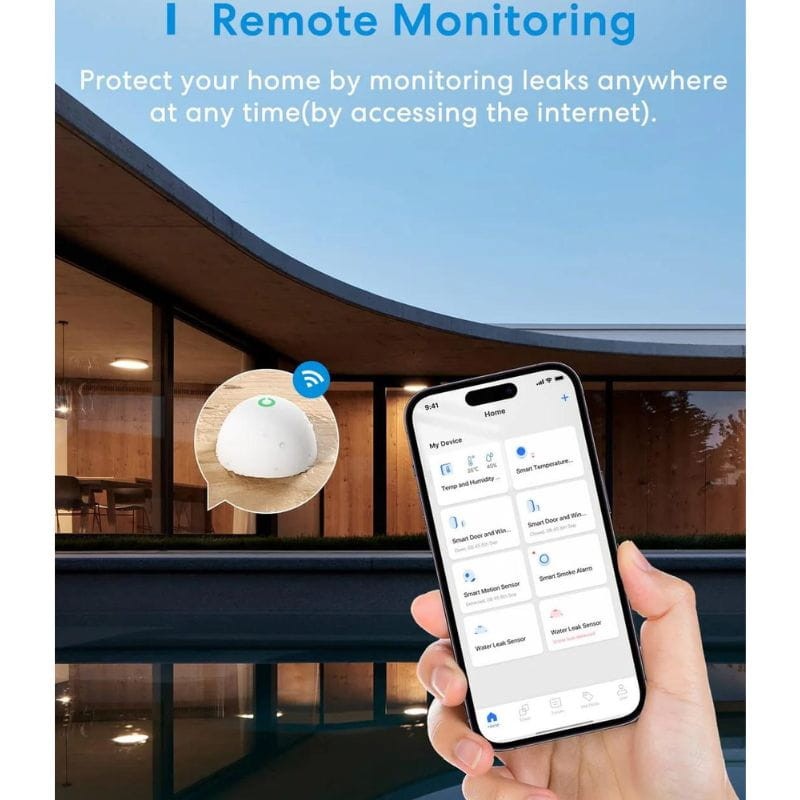 Meross MS400H HomeKit Branco - Sensor Inteligente de Fugas de Água com Hub - Item3