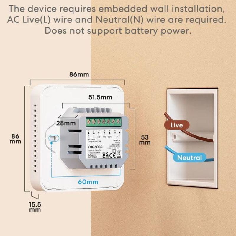 Meross MTS200HK HomeKit WiFi Branco - Termostato Inteligente - Item7