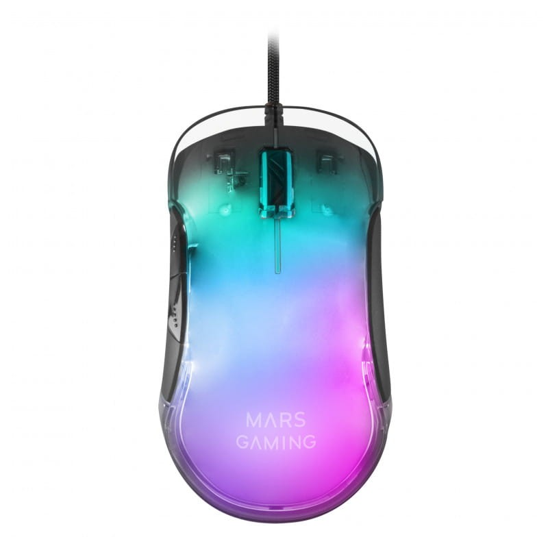 Mars Gaming MMGLOW USB tipo A - Ratón Gaming RGB Chroma Glow - Negro - 12800 DPI - Ítem