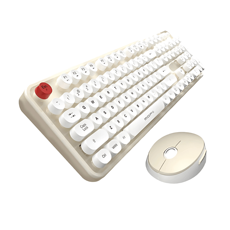 MOFII Sweet 2.4G Branco/Bege - Conjunto de teclado e rato - Item