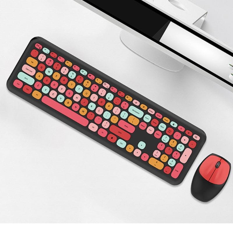 MOFII 666 2.4G Negro, rojo - Set teclado y ratón - Ítem4