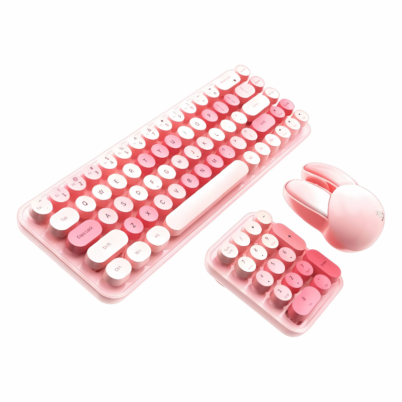 MOFII iBean MAX Rosa - Kit Teclado + Teclado numérico + Ratón - Ítem