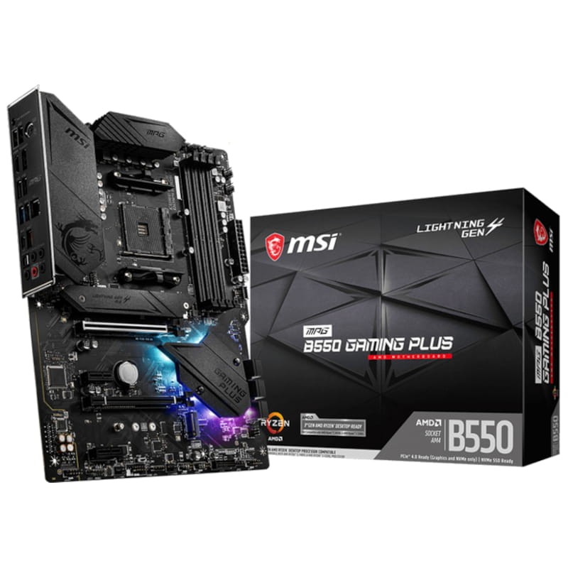 MSI MPG B550 Gaming Plus DDR4 AM4 ATX - Placa base - Ítem