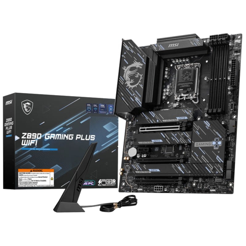 MSI Z890 GAMING PLUS Wifi LGA 1851 ATX - Placa-mãe - Item