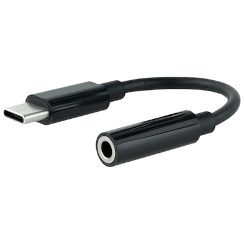 Nanocable Câble Adaptateur Audio USB-C vers Jack 3.5 Noir 11cm