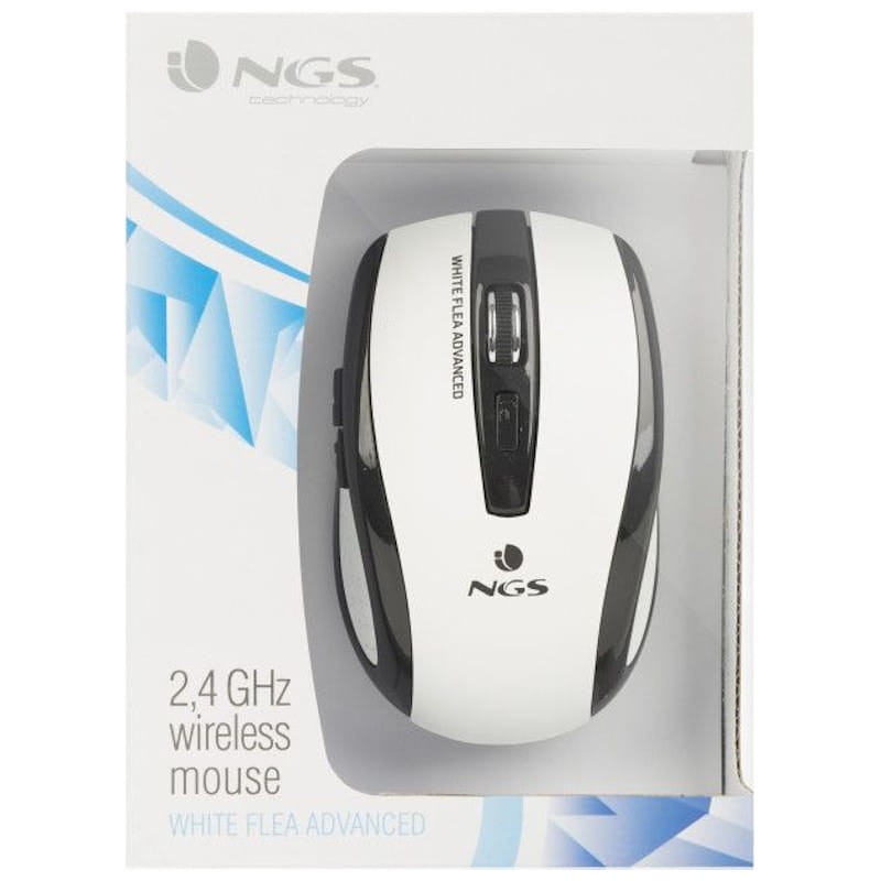 NGS White Flea Advanced - Ratón inalámbrico 1600 DPI Blanco y Negro - Ítem5