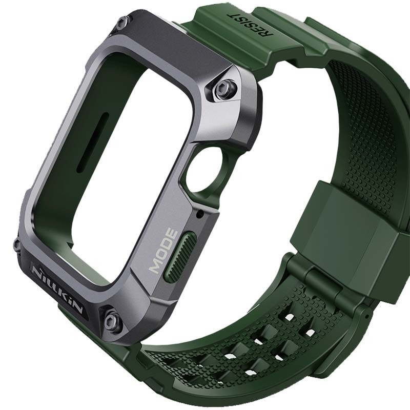 Correa con carcasa DynaGuard verde de Nillkin para Apple Watch 7/8 de 45 mm - Ítem2