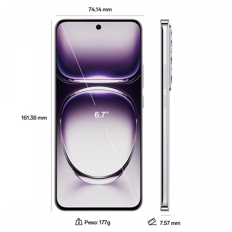 Oppo Reno12 5G 12GB/256GB Preto - Telemóvel - Item1