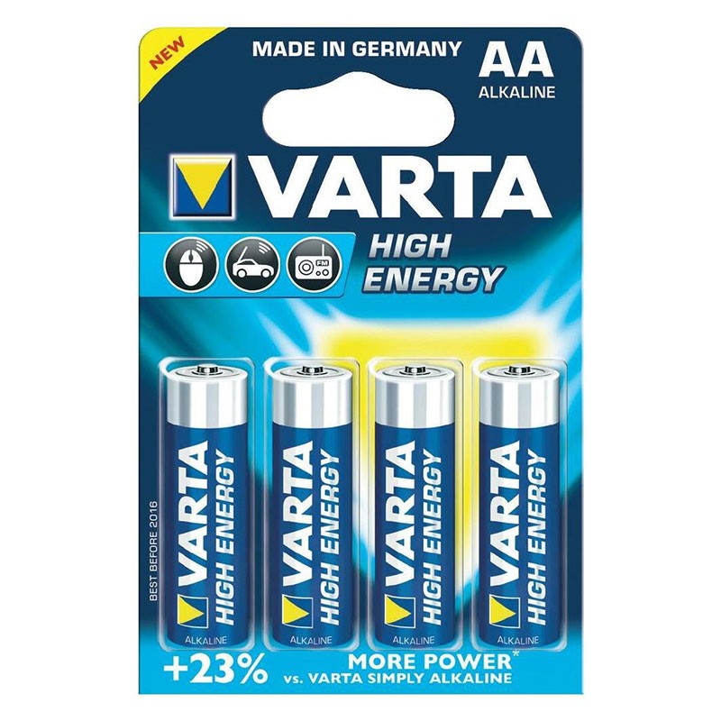 Comprar Pack 4x Pilas Varta AA Long Life Power LR06 - PowerPlanetOnline