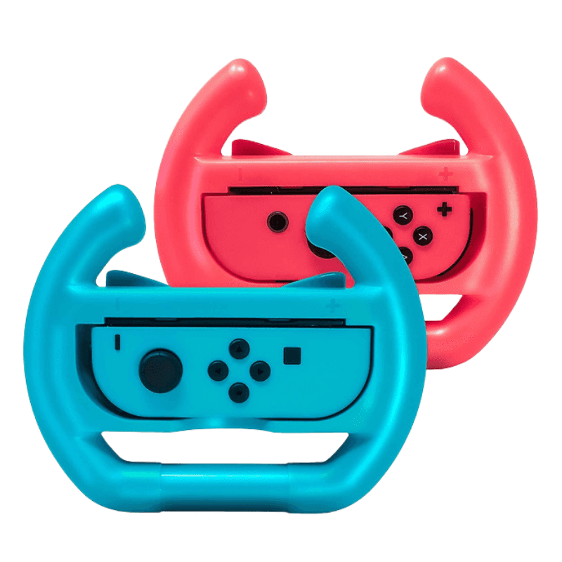 Conjunto de volantes para Joy-Con da N-Switch / Switch OLED DOBE TNS-852B Vermelho e Azul - Item