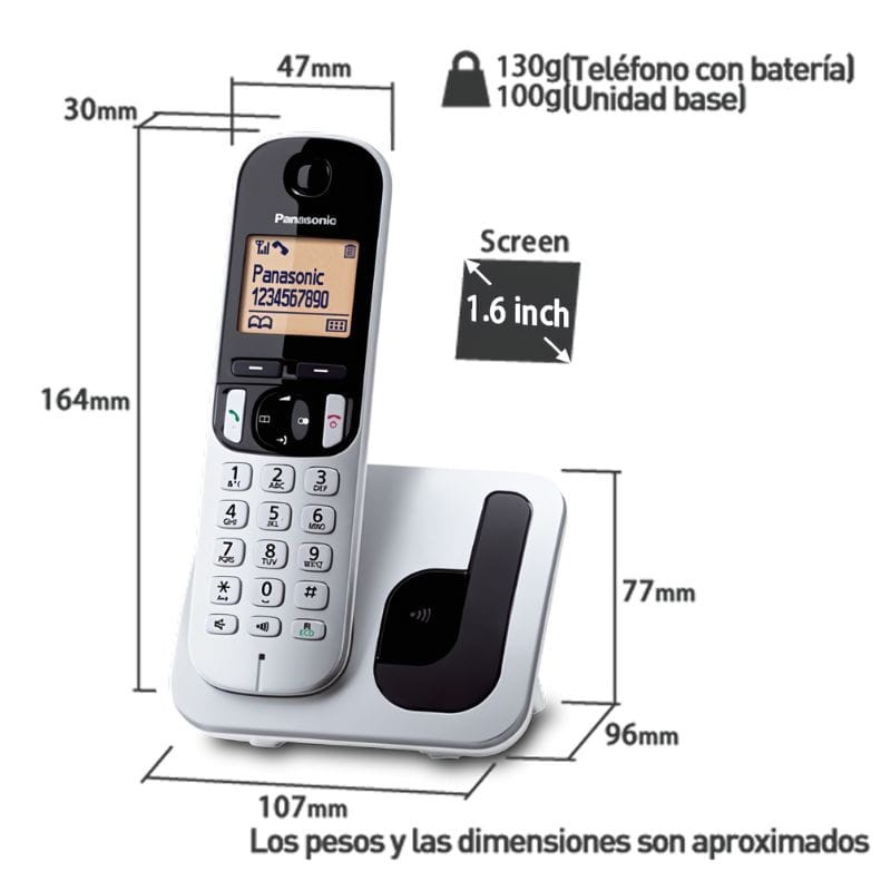 Panasonic KX-TGC210 Prata - Telefone DECT - Item3